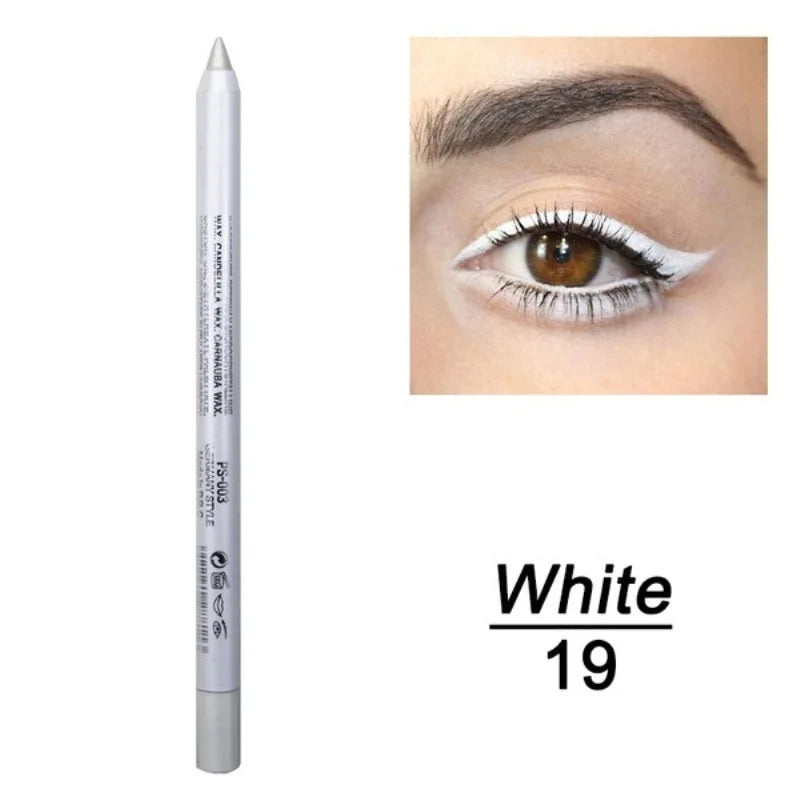 Crayon Eyeliner 14 Couleurs — Longue Tenue, Waterproof, Pigmentation Intense, Teintes Vert et Marron, Maquillage Mode pour Femmes