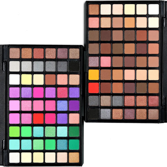 **« Palette fards à paupières 12/29/54 couleurs – Mat, smoky, tons terre, waterproof et pailleté »**