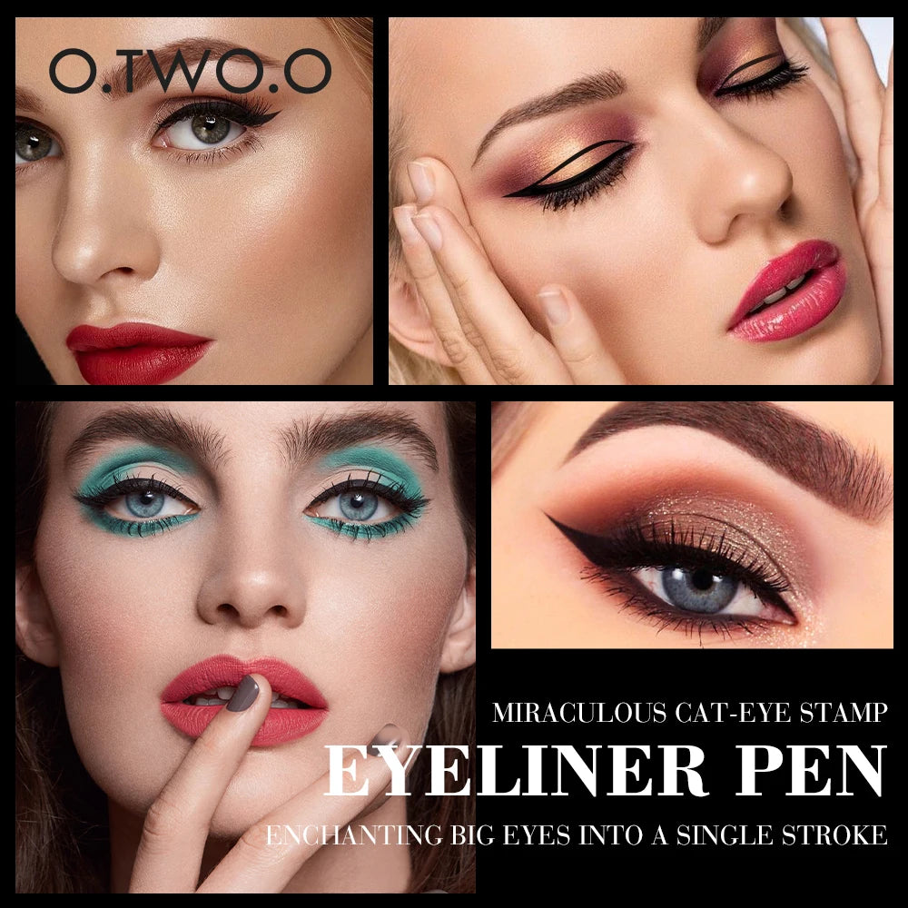 Eyeliner noir tampon double embout waterproof séchage rapide
