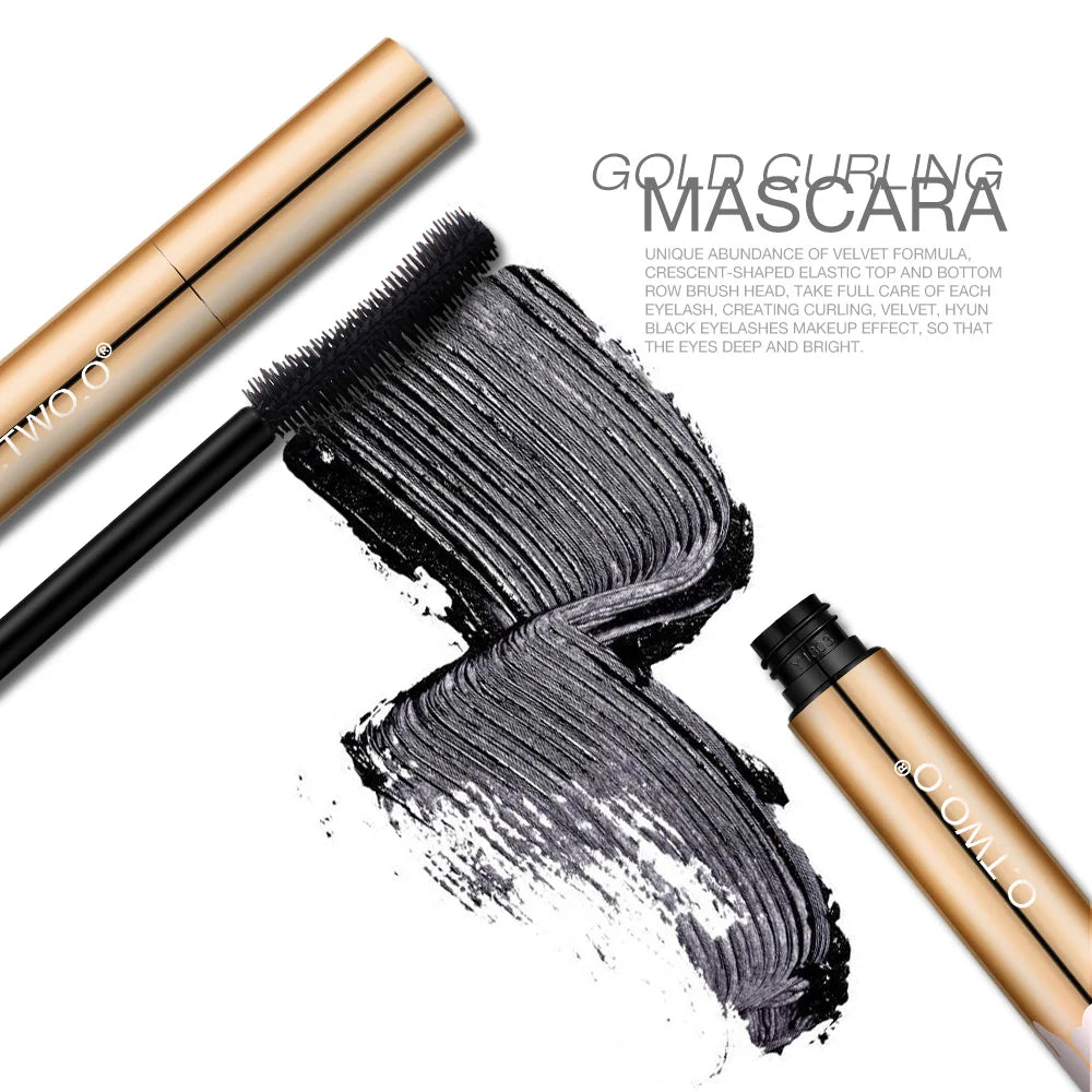 Mascara 3D – Effet volume et longueur extrême, cils noirs intenses, brosse professionnelle pour extensions et maquillage des yeux