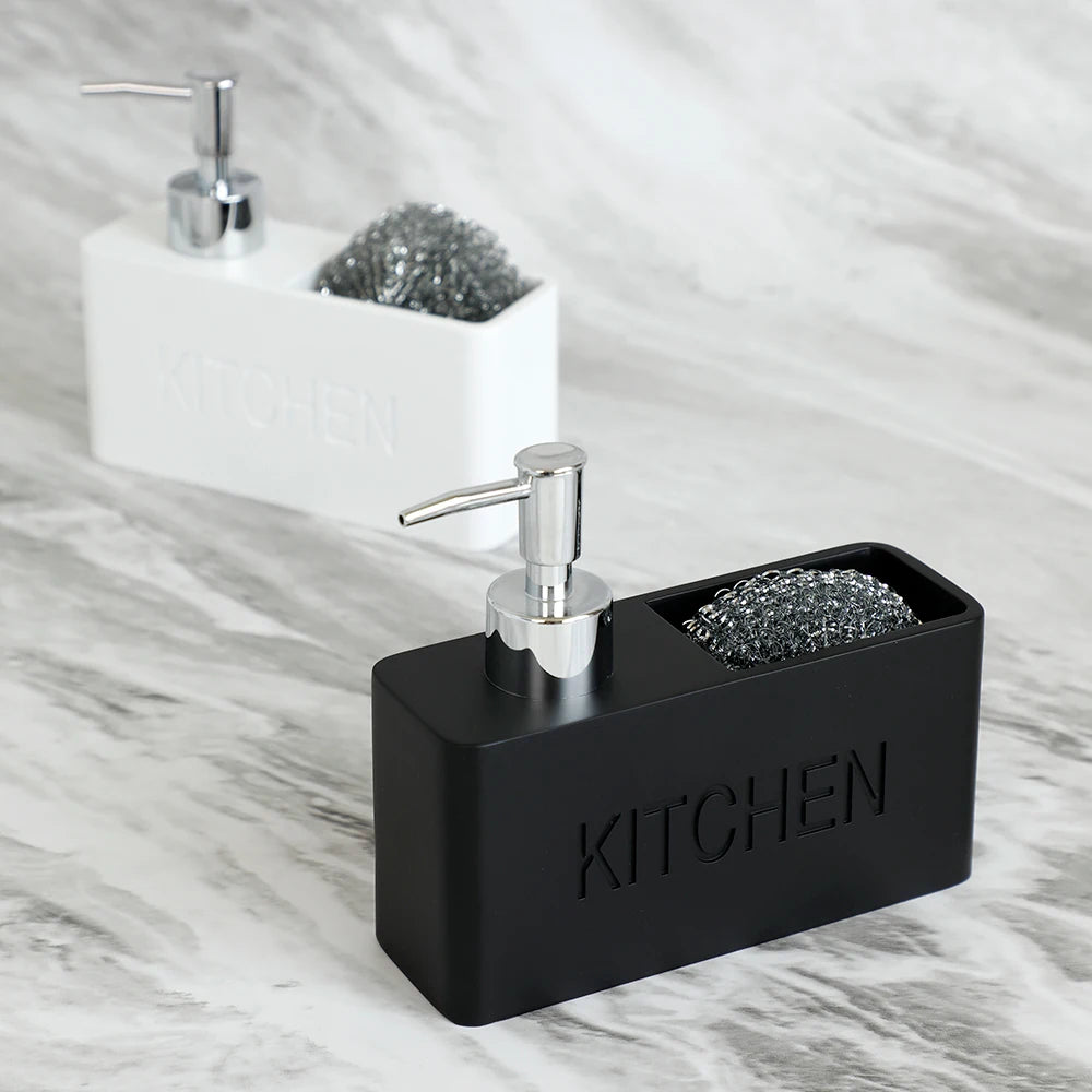 Modern Kitchen Soap Dispenser Set – Sponge & Brush Organizer