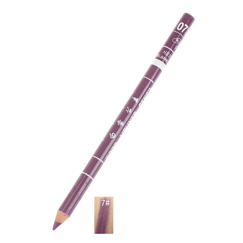 1 Pièce Crayon à Lèvres Professionnel en Bois – Waterproof, Longue Tenue, Maquillage des Lèvres pour Femmes, Outil Beauté
