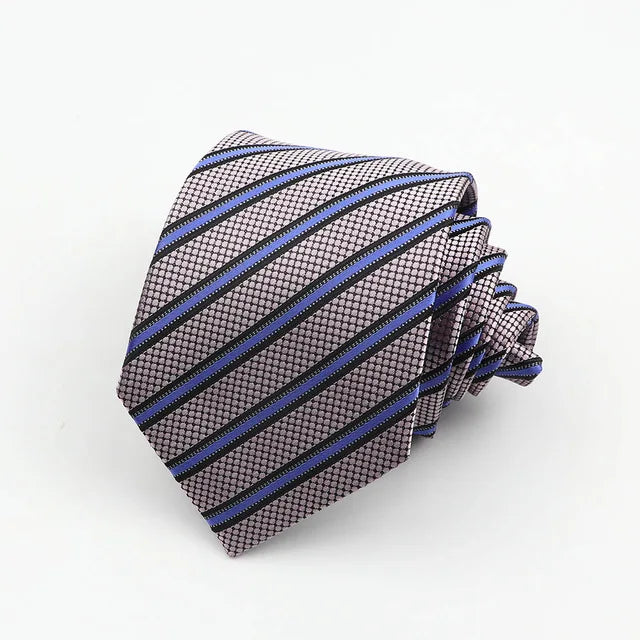 « Cravate Homme 8 cm – Rayée & Style Paisley »