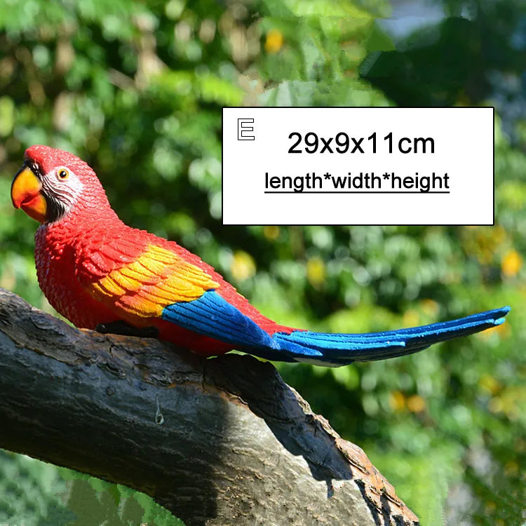 Resin Parrot Wall Sculpture – Decorative Garden & Home Ornament