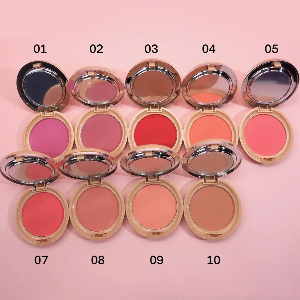 Palette de Blush Luxe – 9 Nouvelles Teintes, Fini Mat, Tenue Longue