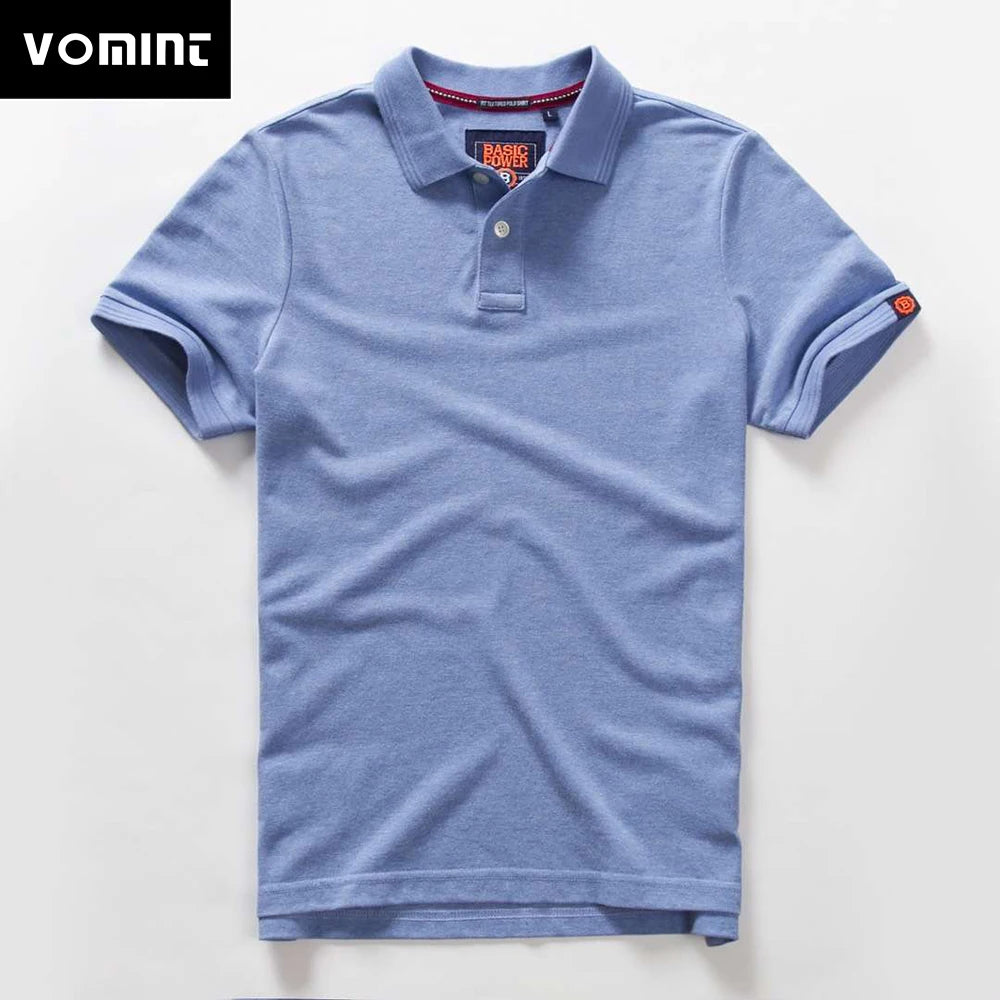 Polos d'été pour hommes chemises en coton à manches courtes lettre brodée emblème chemise Simple pour homme taille M-3XL BP6900