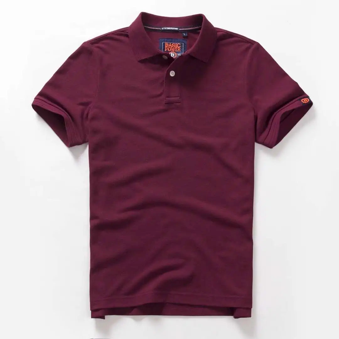 Polos d'été pour hommes chemises en coton à manches courtes lettre brodée emblème chemise Simple pour homme taille M-3XL BP6900