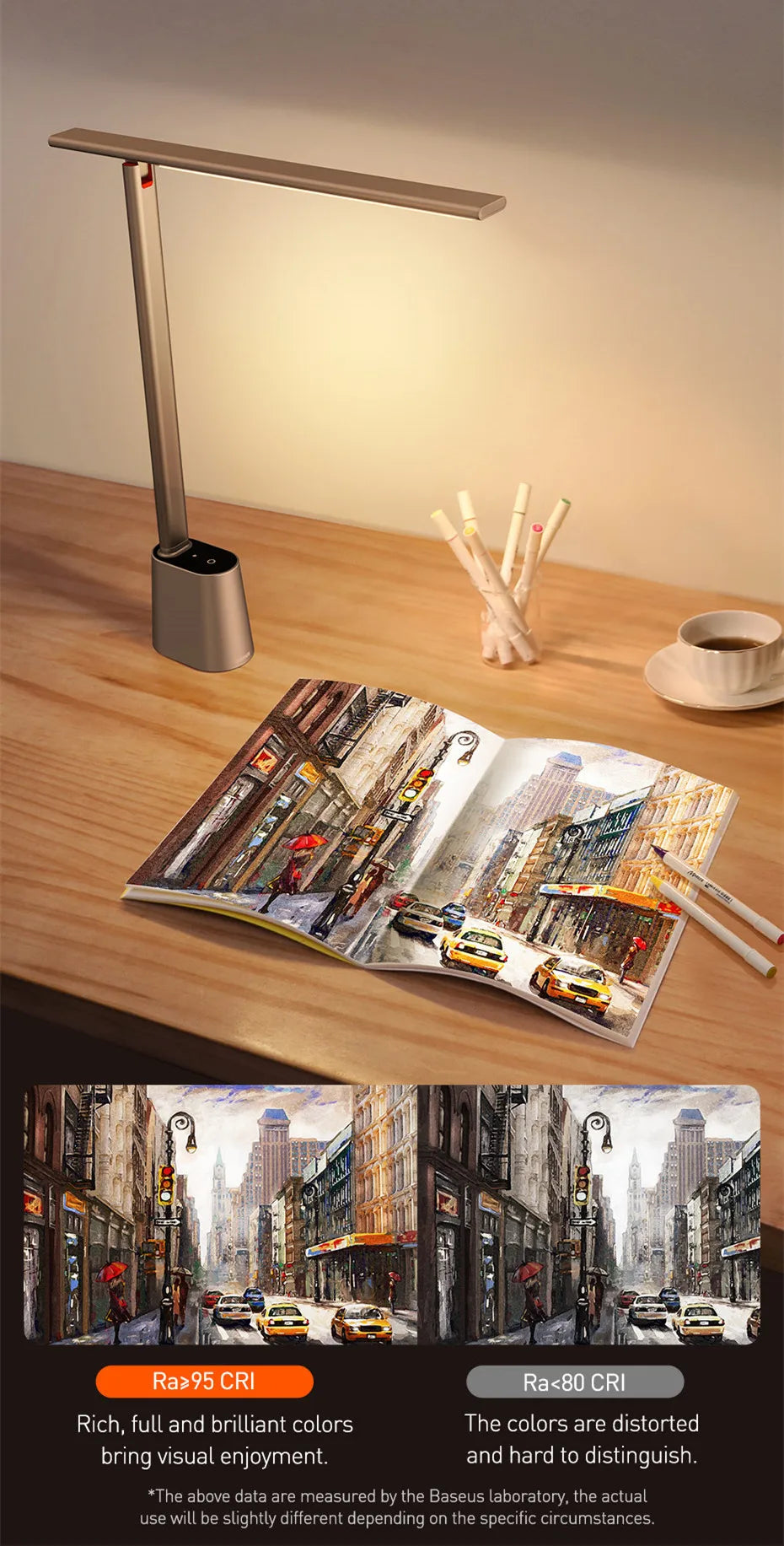 LED Desk Lamp – Eye-Caring Dimmable Study & Office Light with Smart Brightness