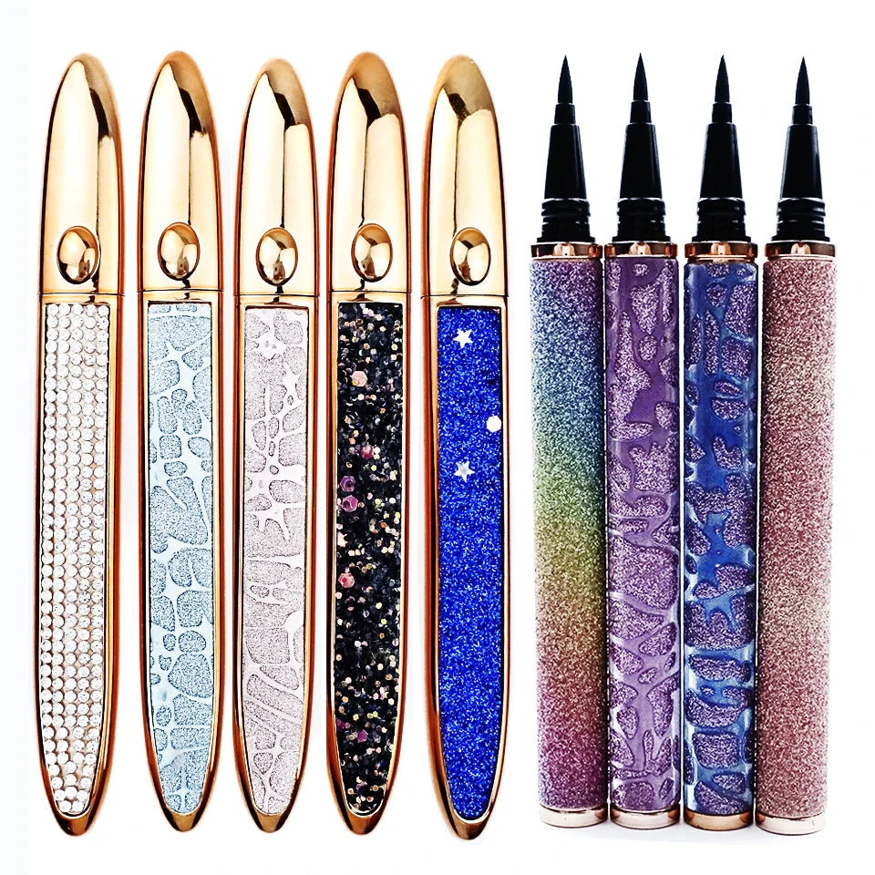 Eyeliner liquide longue tenue – Stylo colle pour cils noir, maquillage waterproof précision intense