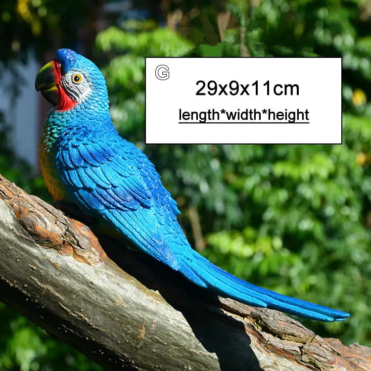 Resin Parrot Wall Sculpture – Decorative Garden & Home Ornament