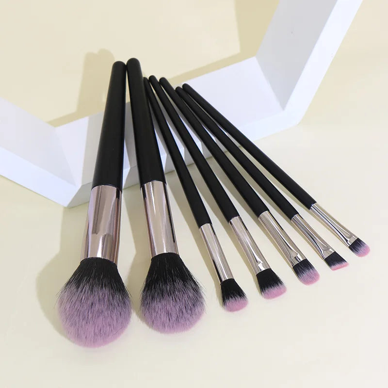 Set 7 Pinceaux Maquillage – Fond de Teint, Poudre & Yeux