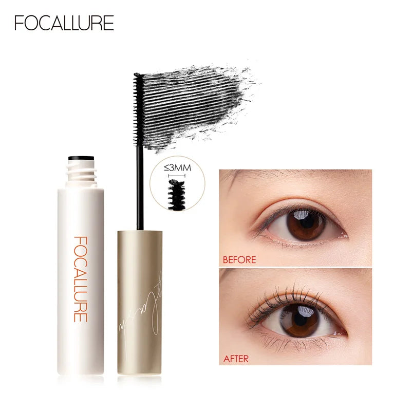 Mascara  brosse micro volume cils légers fibres allongeantes
