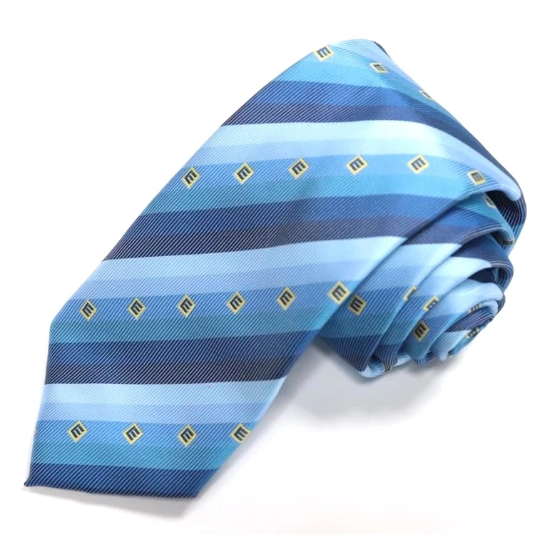 « Cravate Homme Senior – Polyester Rayée Bleu »