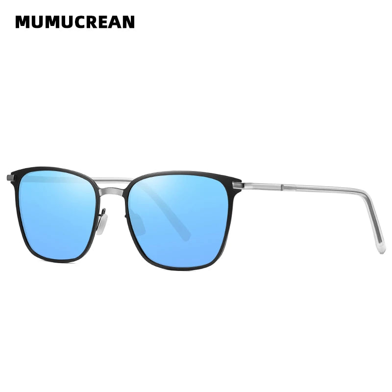 Nouvelles lunettes de soleil pour hommes – Monture carrée en métal | Verres polarisés | Lunettes de conduite avec vision nocturne
