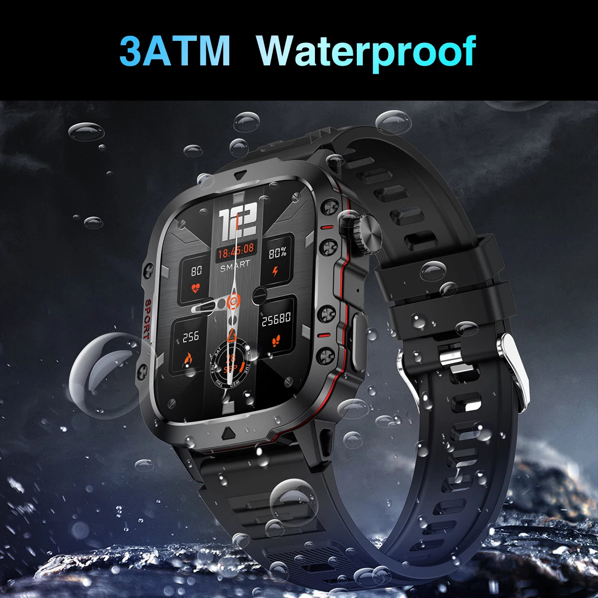 2025 High Quality 420mah Smart Watch 1.96 Inch TFT BT Phone Calls Health and Fitness Tracking 3ATM WaterproofSmartwatch