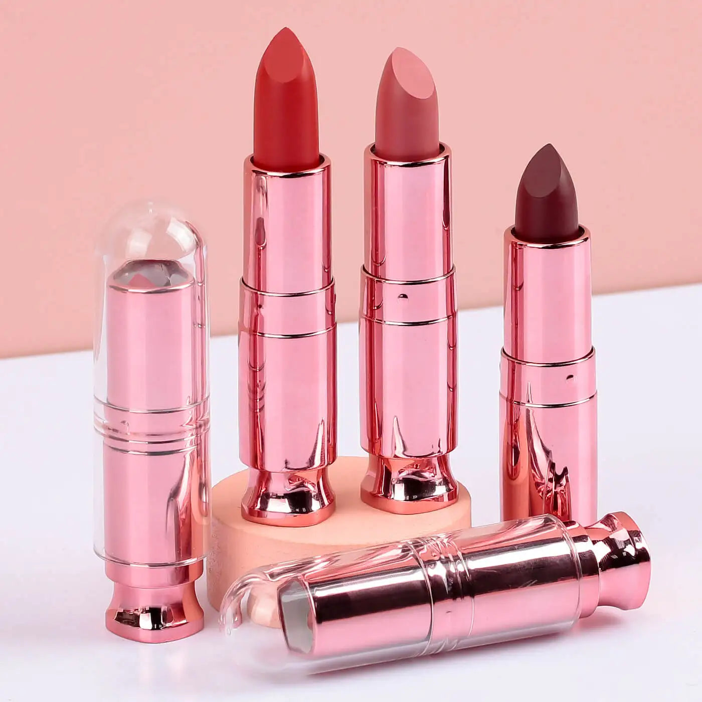 Maquillage personnalisé vegan – Rouge à lèvres nude, étiquette privée – Stick à lèvres, labiales, lipstick