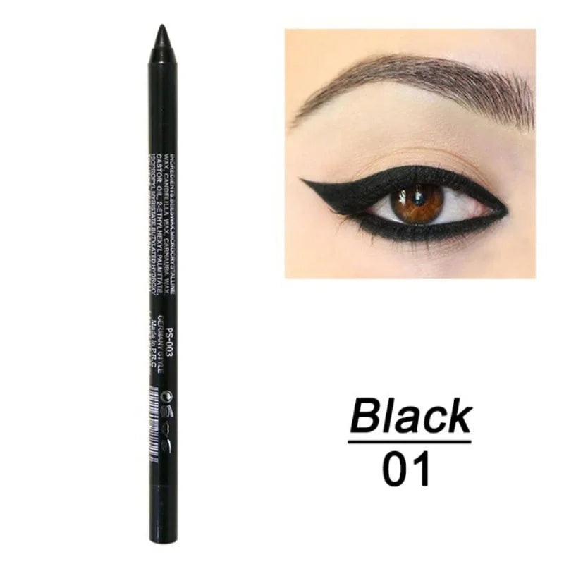 Crayon Eyeliner 14 Couleurs — Longue Tenue, Waterproof, Pigmentation Intense, Teintes Vert et Marron, Maquillage Mode pour Femmes