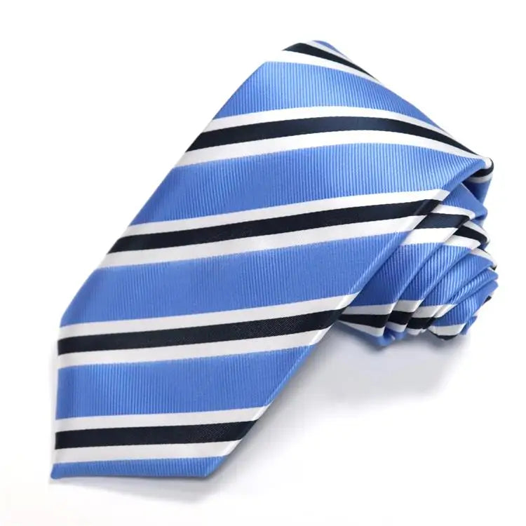 « Cravate Homme Senior – Polyester Rayée Bleu »