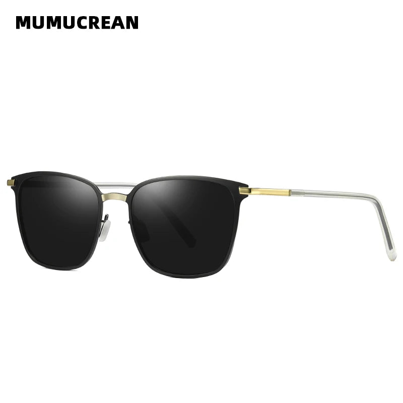 Nouvelles lunettes de soleil pour hommes – Monture carrée en métal | Verres polarisés | Lunettes de conduite avec vision nocturne