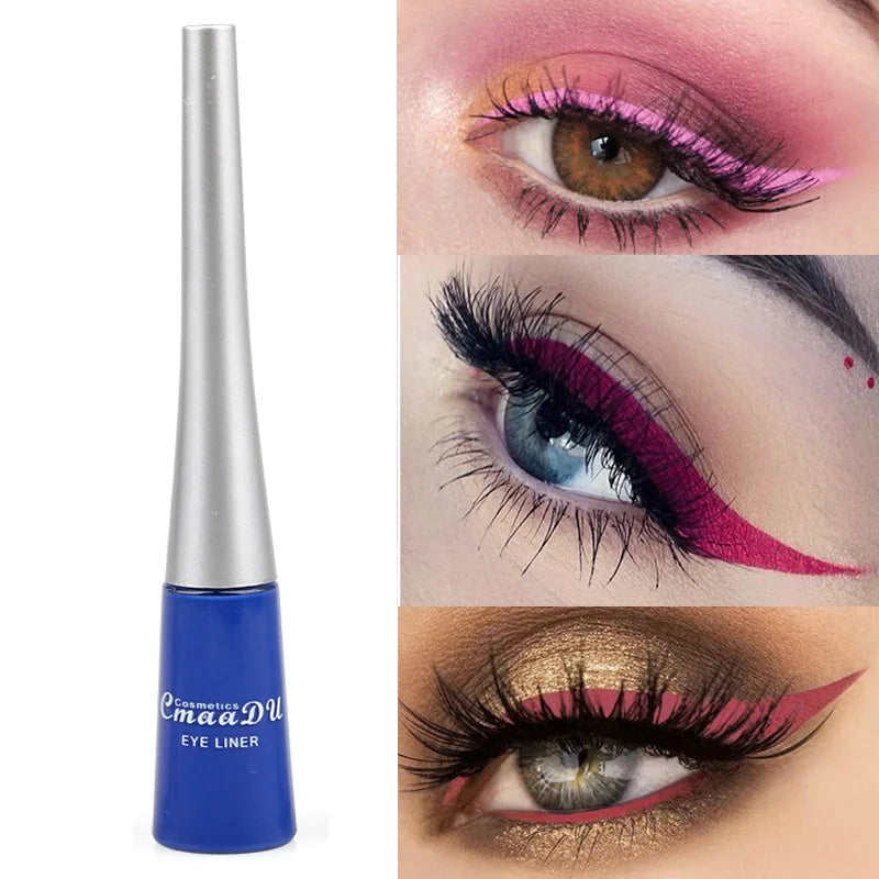 Eyeliner Liquide 17 Couleurs Neuf – Blanc, Or, Mat, Facile à Porter, Étanche, Maquillage des Yeux, Cosmétiques