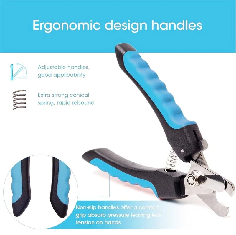 Professional Pet Nail Clipper with Safety Guard – Stainless Steel Grooming Tool