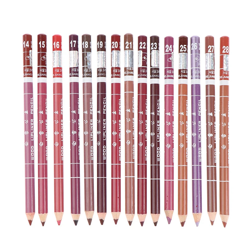 1 Pièce Crayon à Lèvres Professionnel en Bois – Waterproof, Longue Tenue, Maquillage des Lèvres pour Femmes, Outil Beauté