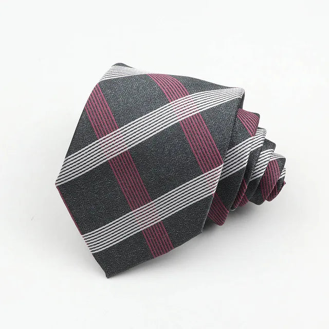 « Cravate Homme 8 cm – Rayée & Style Paisley »