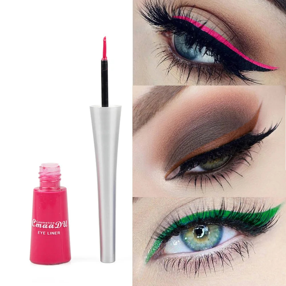 Eyeliner Liquide 17 Couleurs Neuf – Blanc, Or, Mat, Facile à Porter, Étanche, Maquillage des Yeux, Cosmétiques