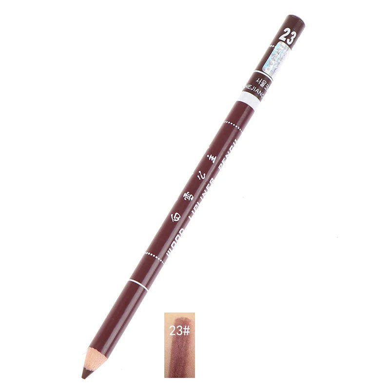 1 Pièce Crayon à Lèvres Professionnel en Bois – Waterproof, Longue Tenue, Maquillage des Lèvres pour Femmes, Outil Beauté