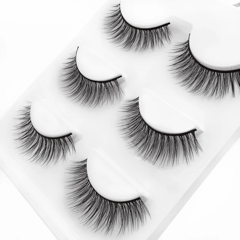 3 paires 29 styles – Cils 3D en vison synthétique, doux et épais, volumineux et légers – Cils faits main avec outils de maquillage pour les yeux