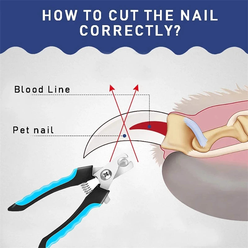 Professional Pet Nail Clipper with Safety Guard – Stainless Steel Grooming Tool