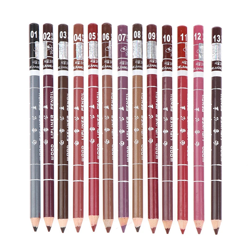1 Pièce Crayon à Lèvres Professionnel en Bois – Waterproof, Longue Tenue, Maquillage des Lèvres pour Femmes, Outil Beauté