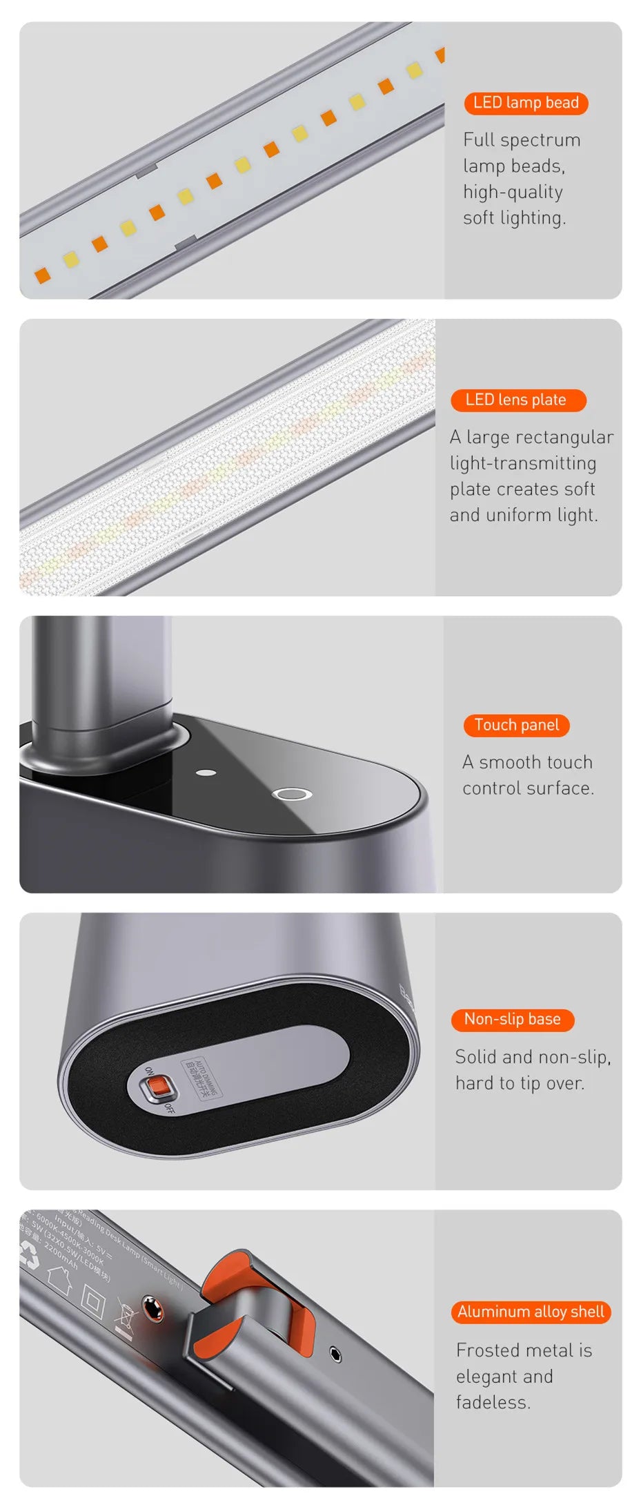 LED Desk Lamp – Eye-Caring Dimmable Study & Office Light with Smart Brightness