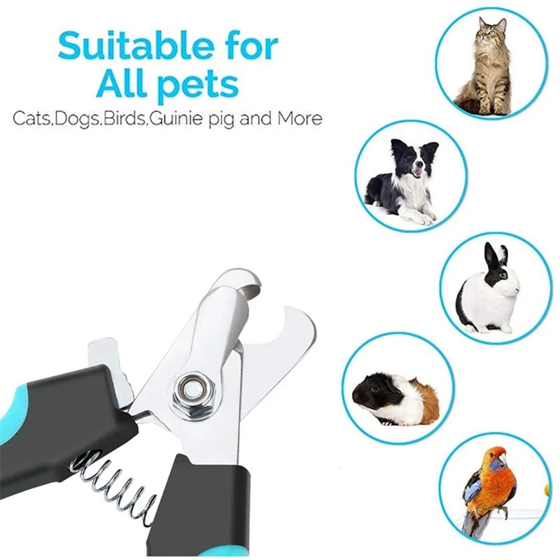 Professional Pet Nail Clipper with Safety Guard – Stainless Steel Grooming Tool