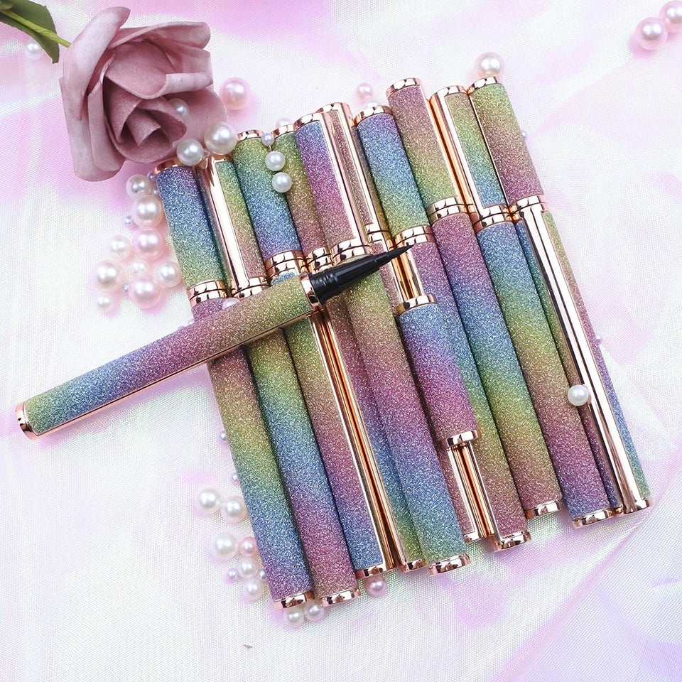 Eyeliner liquide longue tenue – Stylo colle pour cils noir, maquillage waterproof précision intense