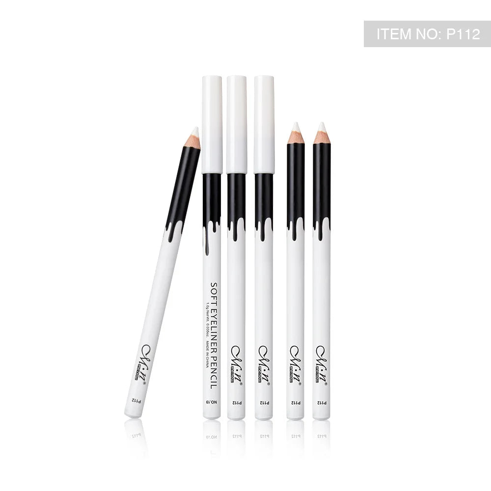 Crayon Eyeliner pour Femmes — longue tenue, waterproof, haute pigmentation, blanc, disponible en 1 à 10 pcs, maquillage des yeux