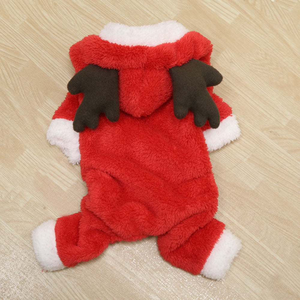 Warm Cartoon Pet Clothes for Dogs & Cats – Soft Cotton Jumpsuit