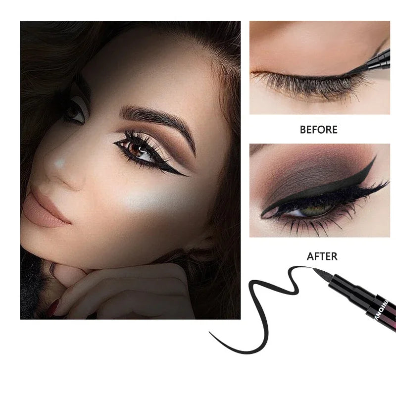 Eyeliner Liquide Noir 36H — séchage rapide, waterproof, longue tenue, crayon lisse, ne bave pas, maquillage yeux