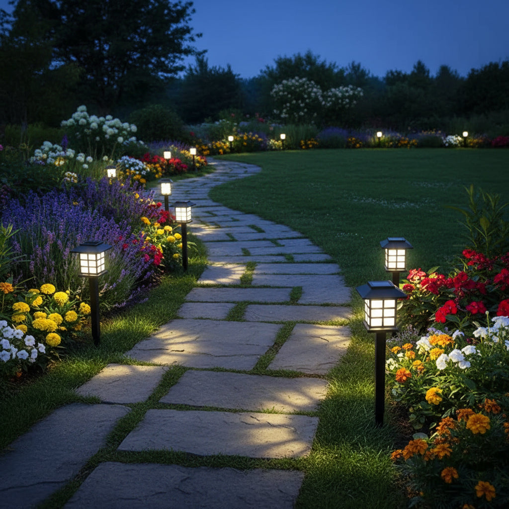 8-Pack Solar Pathway Lights – Waterproof Outdoor Garden & Landscape Lighting