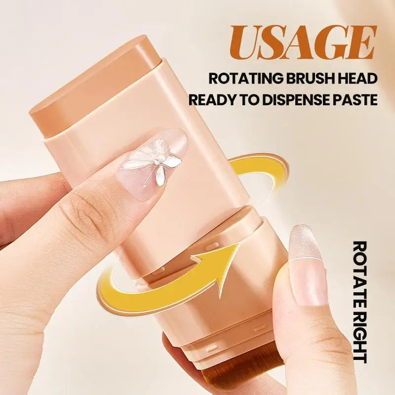 Stick maquillage double embout 2 en 1 – Fond de teint et correcteur mat, outil lisse pour le visage