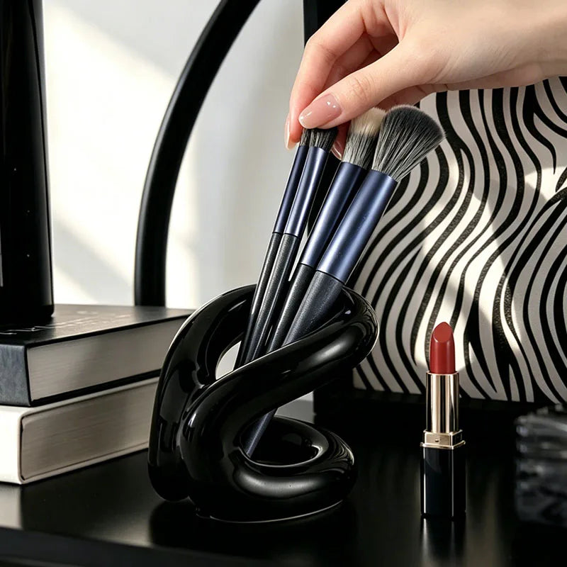 Abstract Ceramic Makeup Brush Holder
