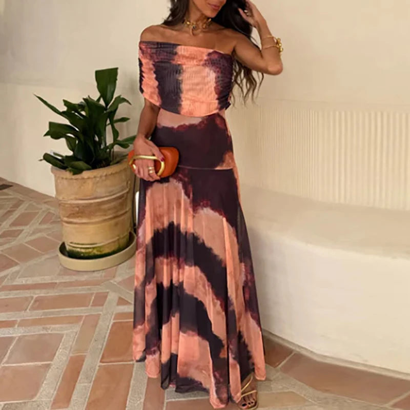 Robe Femme Sexy Sans Manches – Taille Haute, Sans Bretelles, Coupe Slim, Longue, Élégante avec Insertions en Mesh