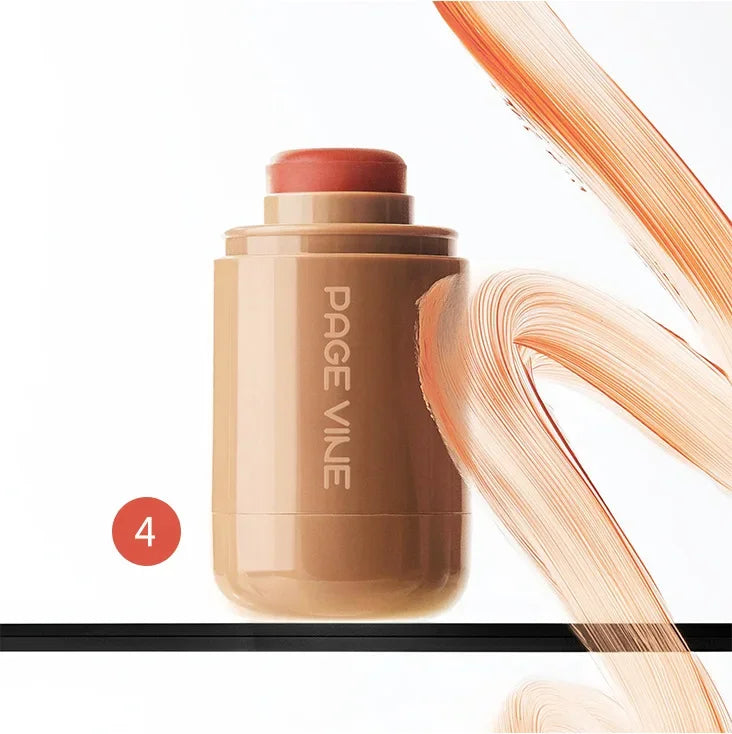 Nouveau Blush Stick de Poche — Crème 2 en 1 pour Lèvres et Joues, Hydratant, Teinte Naturelle Rouge, Poudre Blush Crème, Style Coréen, Maquillage Rose