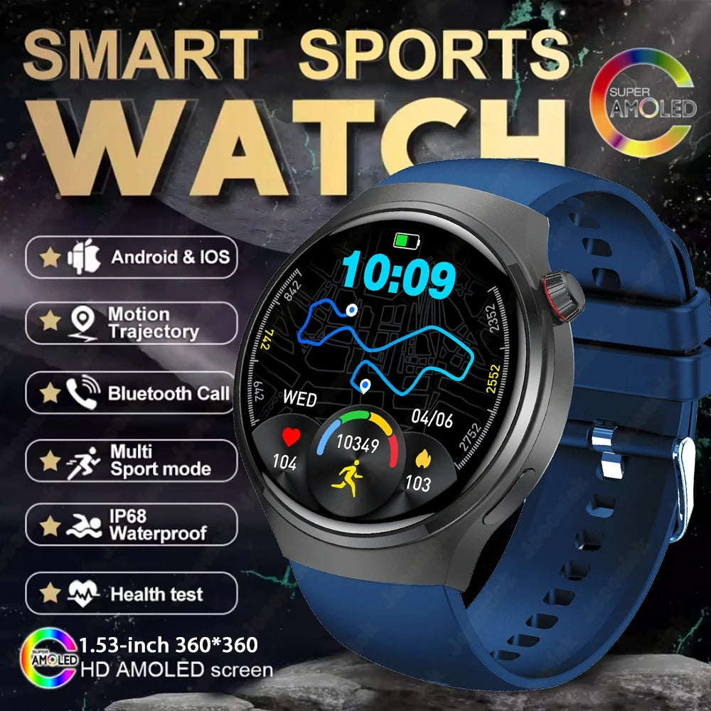 2025 nouvelle montre 4 GT série montre intelligente hommes AMOLED écran fréquence cardiaque surveillance de la santé Bluetooth appel affaires Smartwatch homme