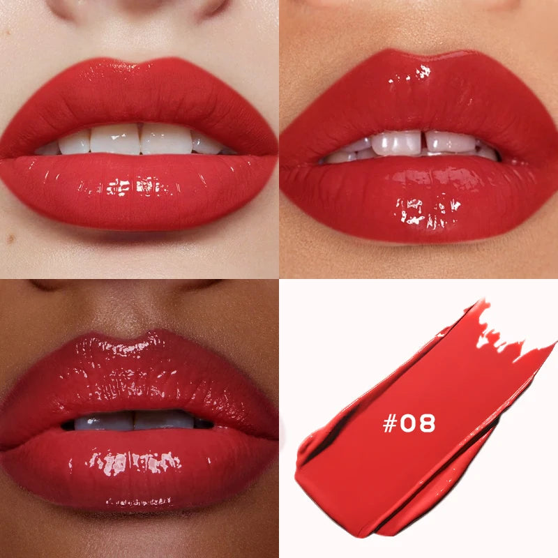 Rouge à lèvres effet miroir aquatique — Finition blanche | Non transférable et résistant aux taches | Hydratant avec effet gloss lumineux | Maquillage lèvres doux et brillant