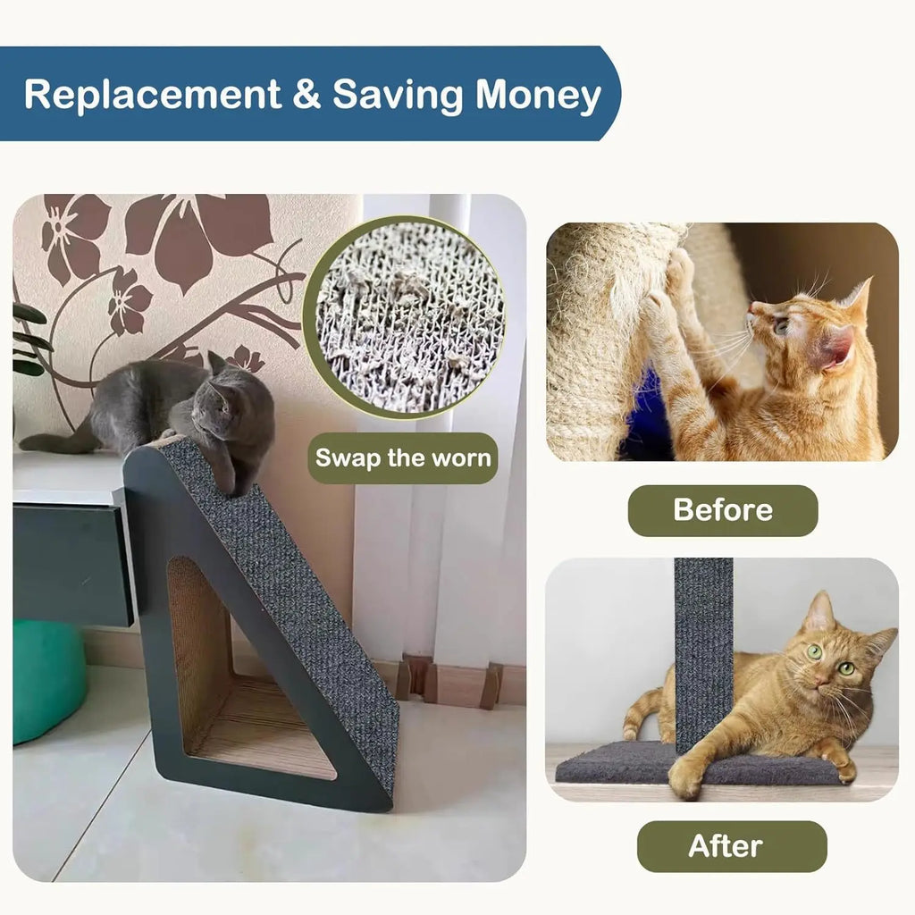 Self-Adhesive Cat Scratch Protector – Trimmable Furniture & Wall Protection Mat