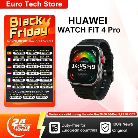 HUAWEI – montre originale FIT 4 Pro, appel Bluetooth HarmonyOS, écran couleur AMOLED de 1.82 pouces, capacité de la batterie 400mAh