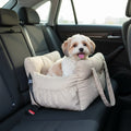 Dog Car Seat with Safety Belt – Washable Travel Bed for Small Dogs