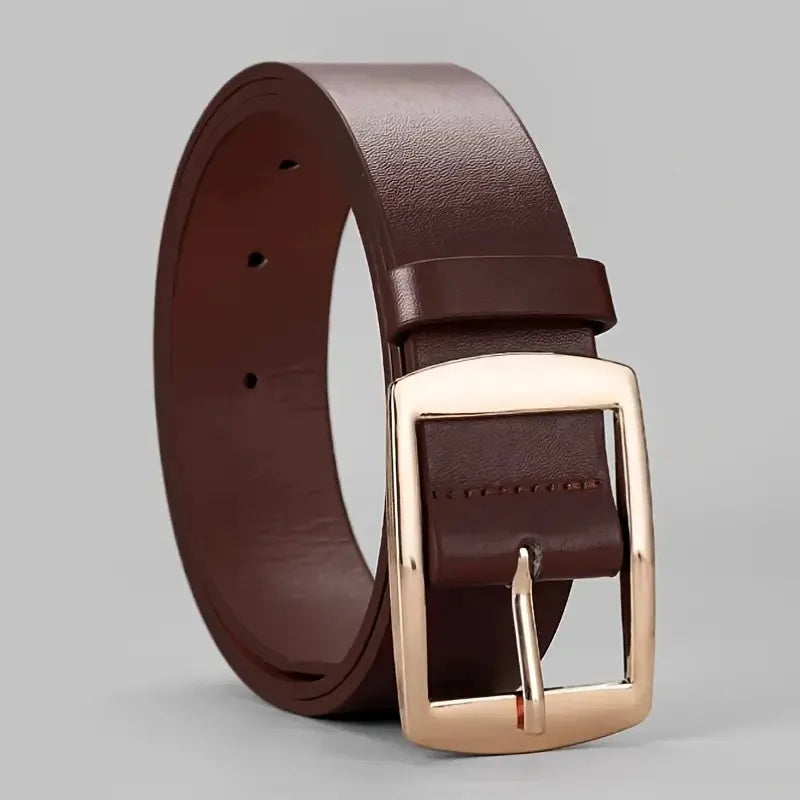 « Ceinture Homme Luxe – Cuir PU, Boucle Métal »