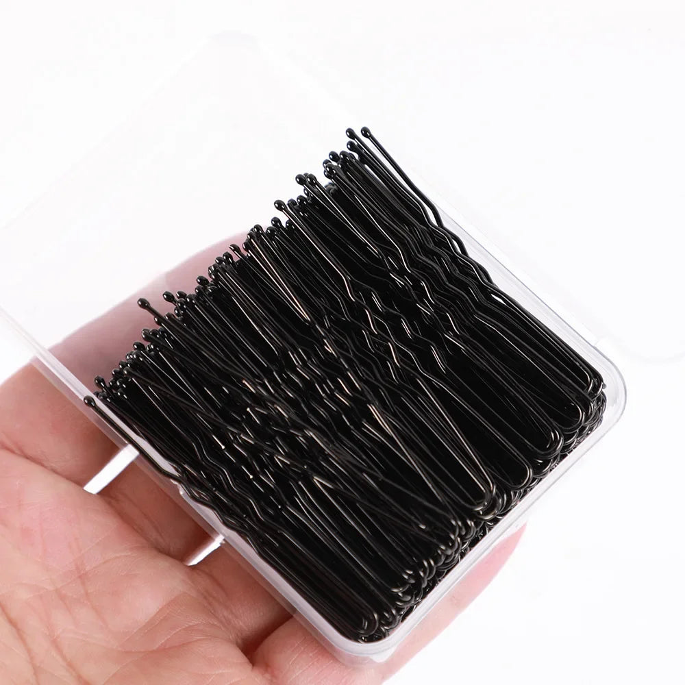 « Lot de Pinces Cheveux Noires – U et Invisibles »